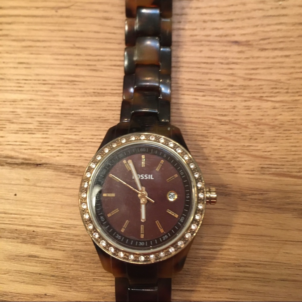 Fossil plastic link watch